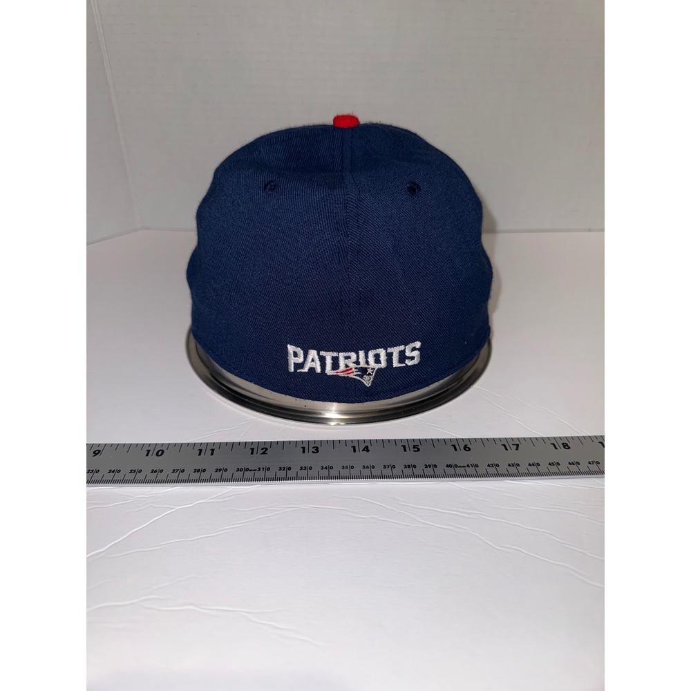New Era New England Patriots 39THIRTY Stretch Fit Hat Navy Blue Silver Mens L/XL - Picture 7 of 11